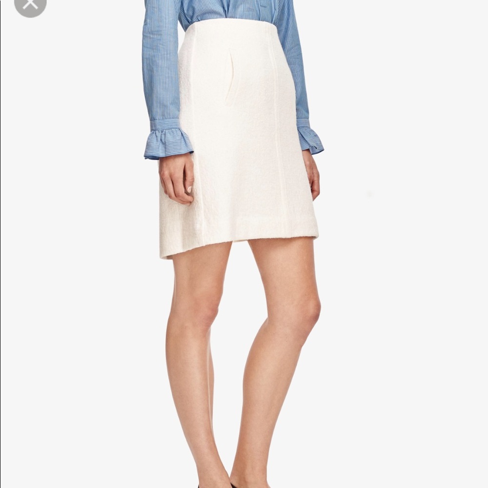 BNWT ANN TAYLOR WHITE SKIRT WITH POCKETS